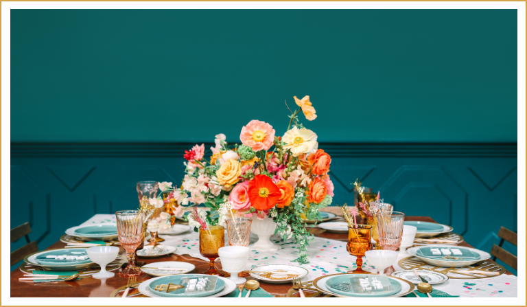 elegant dinner party table setting